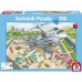 Puzzle 100 pièces : une journée à l'aéroport  Schmidt    209466